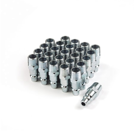Primefit Industrial Plug 3/8" x 3/8" Male NPT, 25PCS IP3838MS-B25-P